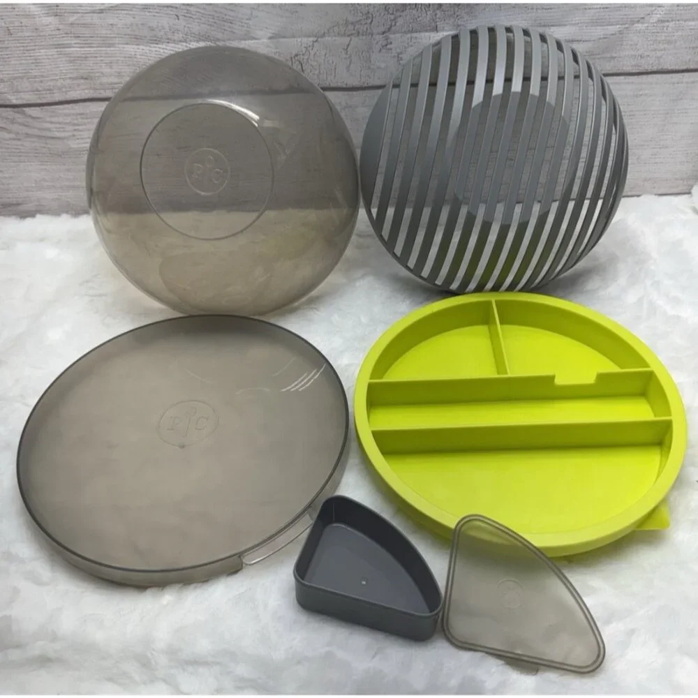 PAMPERED CHEF Salad Cutting Bowl Item #100086  Retired Discontinued Used 5 PC